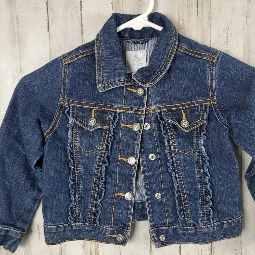 Children's Place Denim Jean Jacket Blue Size 4T